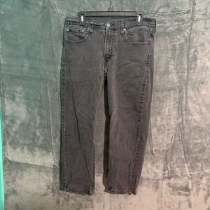 Levis 514 Jeans Mens 32 X 29 Black Denim Straight Fit Grunge Biker American